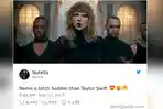 Tanya di Twitter tuk Beritahu Siapa yang Lebih Keren dari Taylor Swift, Kamu Tak Sangka Reaksinya