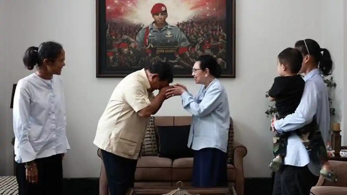 SOSOK Adik Ibu Tien Soeharto Ditemui Prabowo Subianto, Almarhum Suaminya Pernah Menjabat KSAD