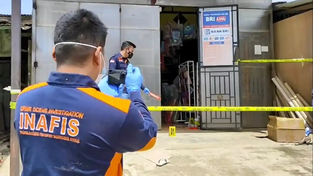 Polres Aceh Timur Olah TKP Lokasi Perampokan di Peunaron