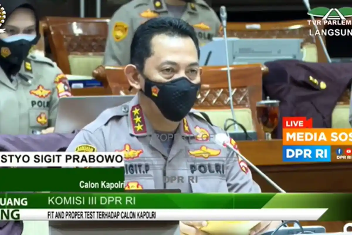 LIVE STREAMING Fit and Proper Test calon Kapolri Komjen Listyo Sigit