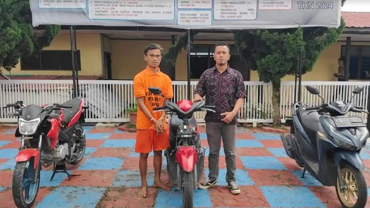 Tampang Erwin Hutapea, Pencuri 2 Sepeda Motor dalam Semalam, Gagal Jual Hasil Curian