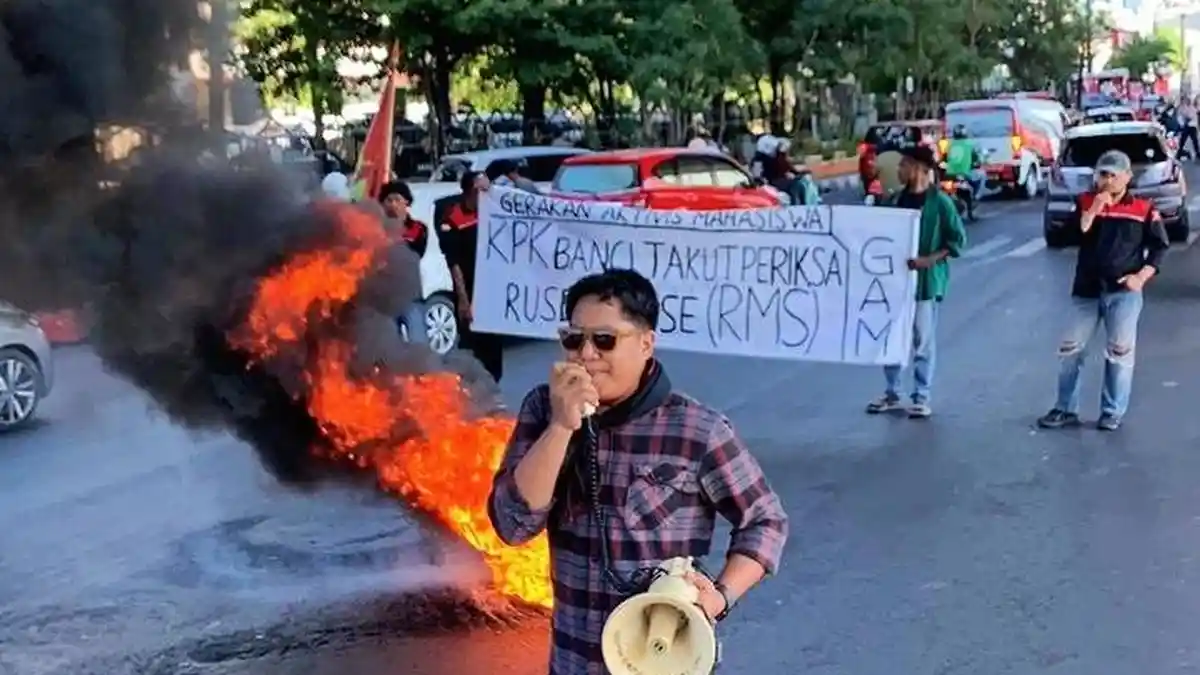 GAM Demo di Makassar, Tuntut Legislator DPR RI Asal Sulsel Diperiksa KPK