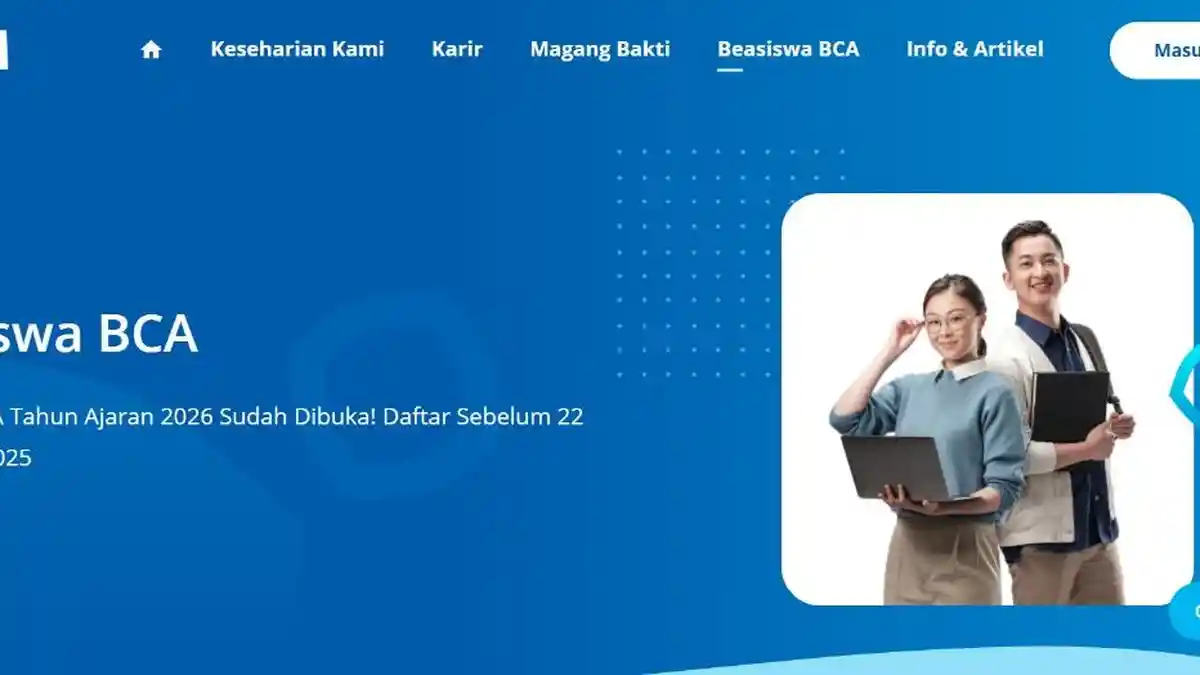 BCA Membuka Beasiswa untuk Siswa SMA/SMK Ingin Kuliah di 2026, Diberi Uang hingga Peluang Pekerjaan