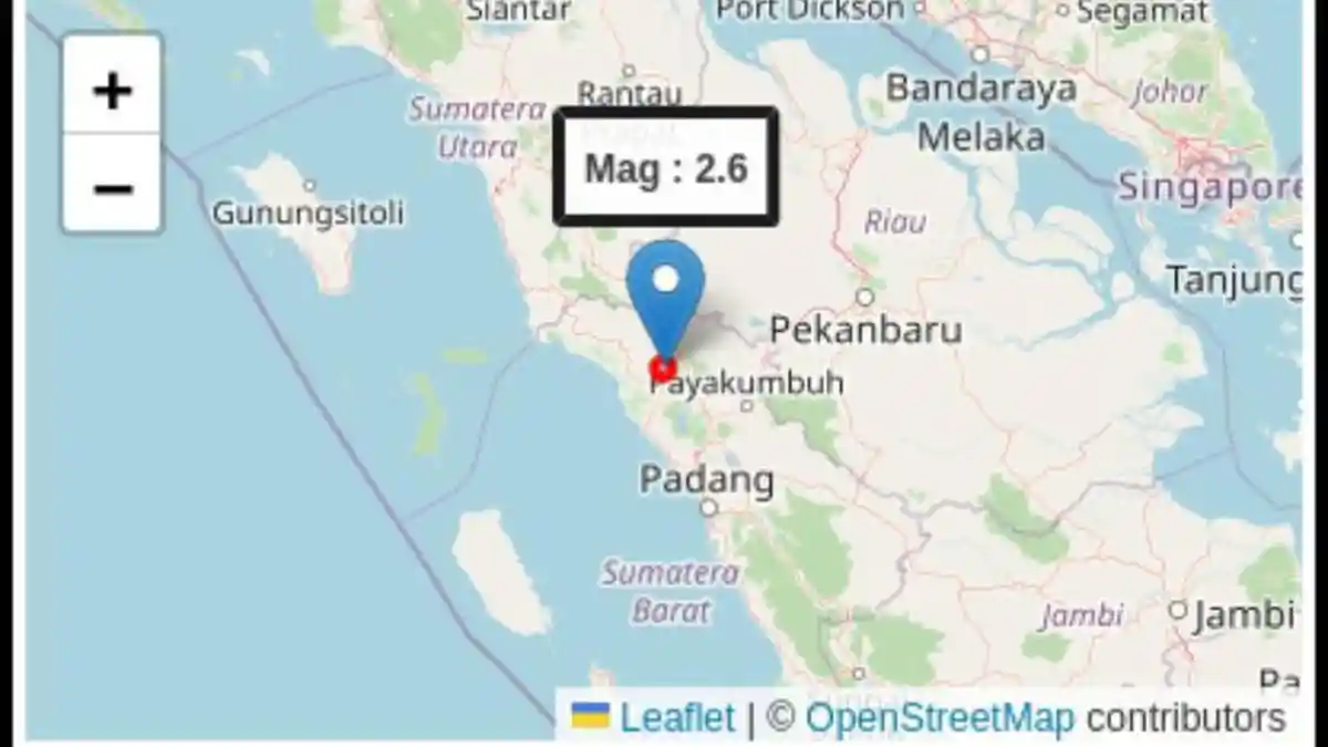 Gempa Magnitudo 2,6 Guncang Bonjol Pasaman Pagi Ini, Terjadi pada Kedalaman 11 Km