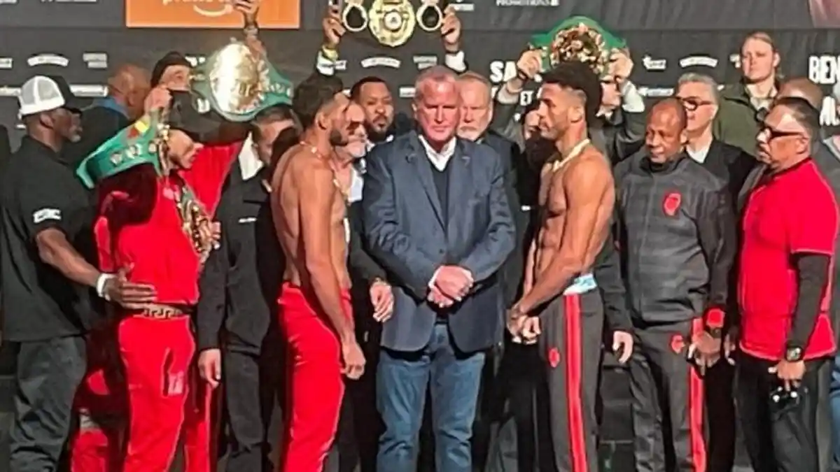 Tinju Dunia, David Benavidez dan David Morrell Jr Timbang Badan Jelang Pertarungan, Ini Hasilnya