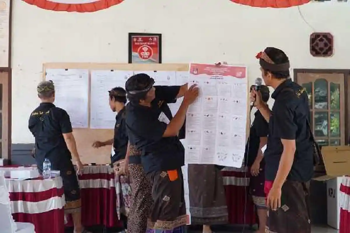 KPU Bangli Gelar Simulasi Pemungutan dan Penghitungan Suara, Begini Hasilnya