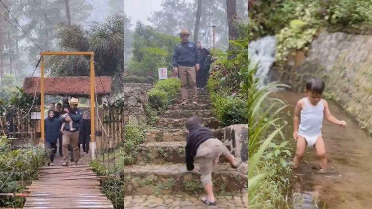 Tak Ada Trauma, Ridwan Kamil Lepas Arkana Main di Sungai saat Liburan, Netizen Girang: Lucu Banget!