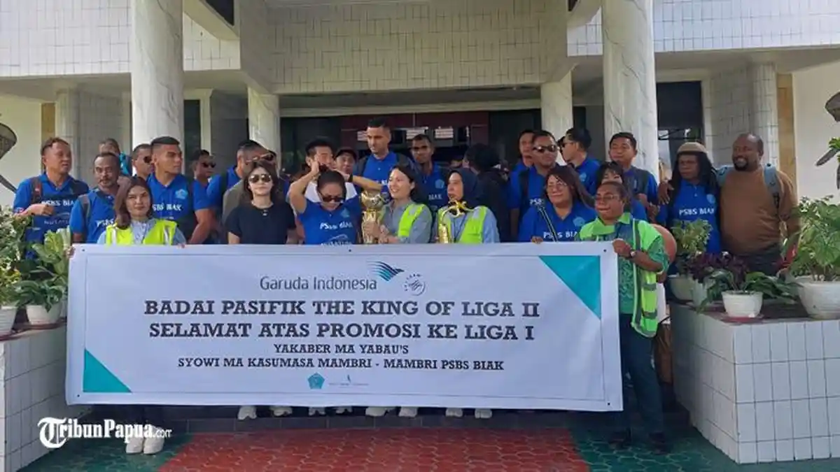 Disambut Garuda, PSBS Biak Bertolak ke Negeri Mambri