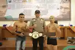 Petinju Kelas WBC Internasional dari Filipina Bertarung di Markas Polres Malang