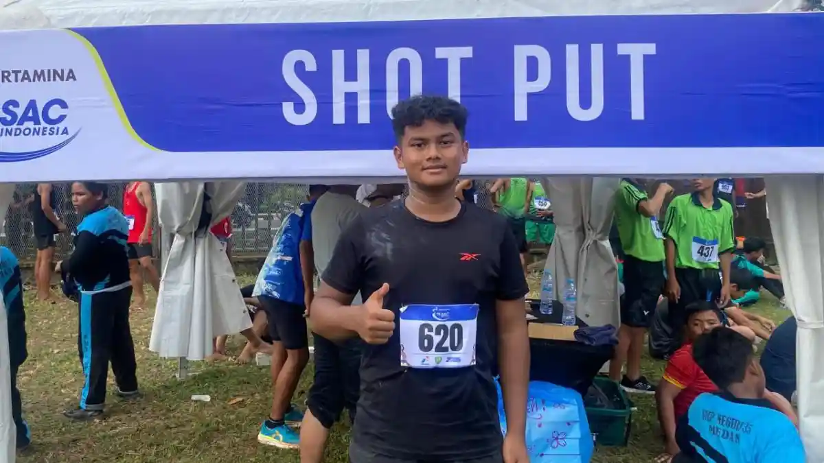 Naufal Niro asal SMP Al-Amjad Medan Juara Tolak Peluru dan Jago Drum Band