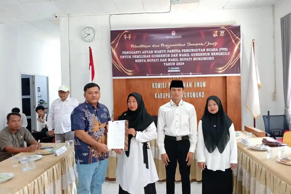 3 PPS PAW di Mukomuko Dilantik, KPU: Ada yang Jadi Perangkat Desa Hingga Sibuk Kuliah