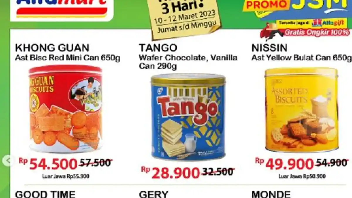 Promo JSM Alfamart Hanya 3 Hari 10-12 Maret 2023, Sirop Rp14.900 Tango ...