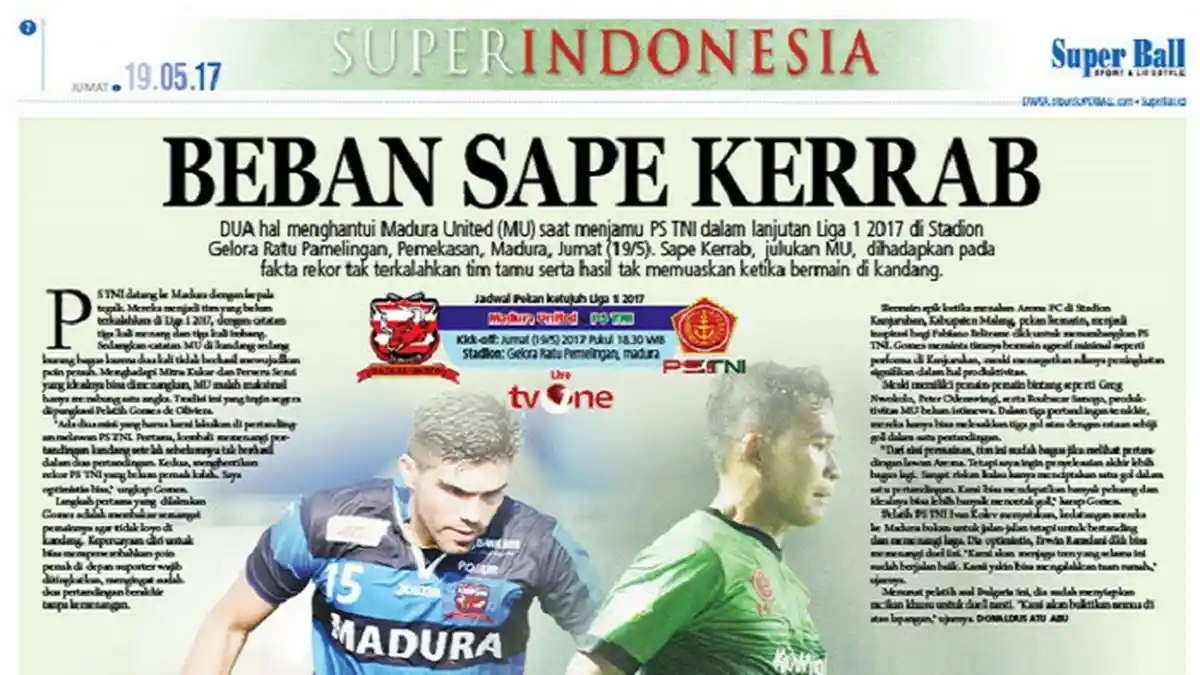 Beban Madura United Saat Menjamu PS TNI