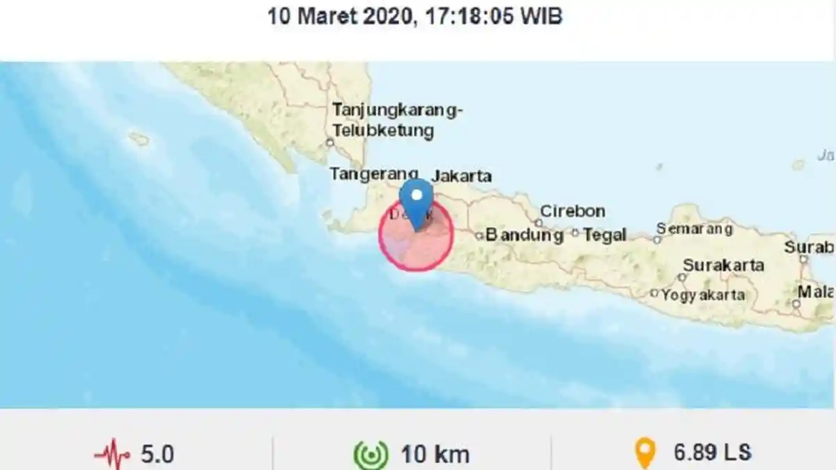 UPDATE Gempa Bumi di Sukabumi, Ini Daerah yang Rasakan Guncangan