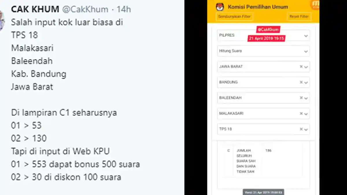Beredar Video Suara untuk Jokowi Ditambah hingga 500, Suara Prabowo Dikurang 100