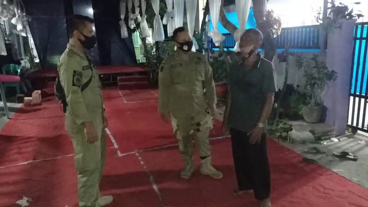 Satpol PP Kediri Ingatkan Masyarakat yang Gelar Hajatan Wajib Patuhi Protokol Kesehatan