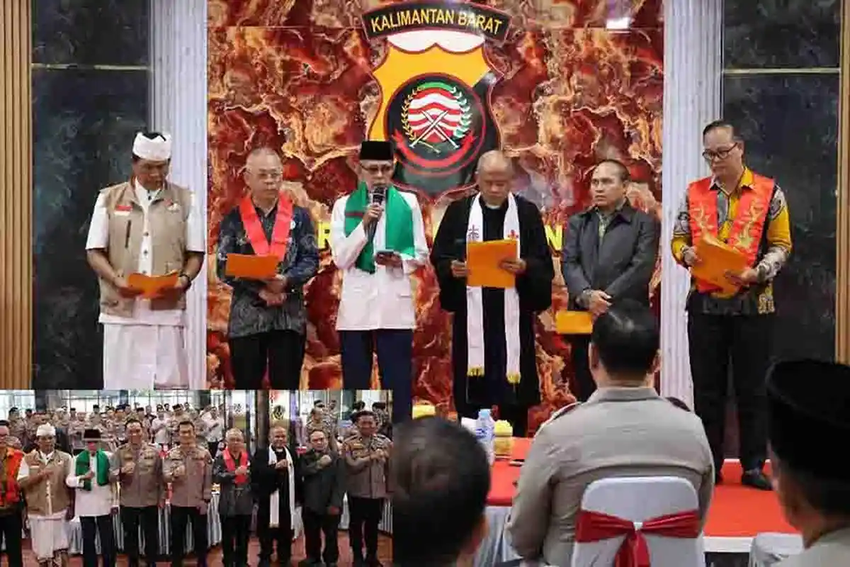 Polresta Pontianak Gelar Doa Lintas Agama Sambut Hari Bhayangkara ke-79