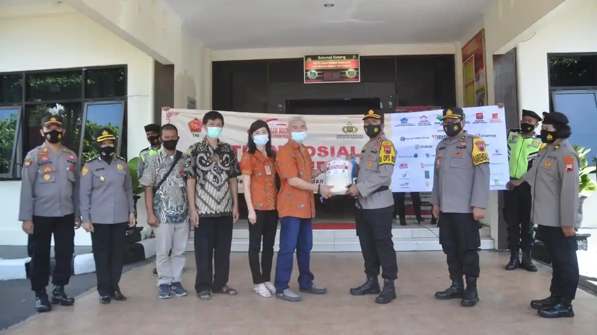 Polres Wonogiri Terima Bantuan Beras dan Masker, Kapolres: Akan Disalurkan Kepada Masyarakat