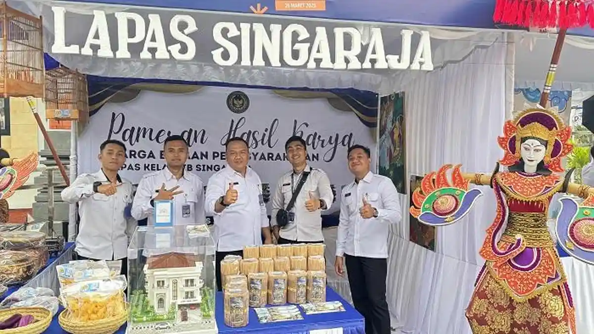 Lapas Singaraja Raih Stand Terbaik Pada Expo Produk Unggulan Hasil Karya Warga Binaan