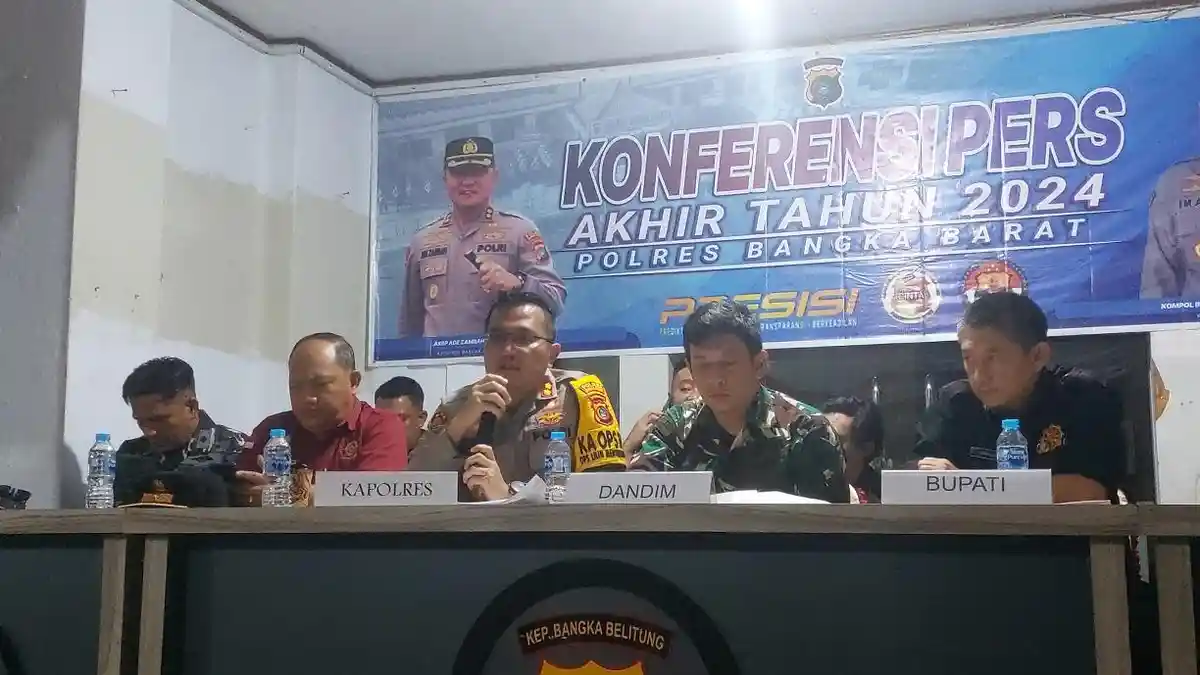 Capaian Kinerja Polres Babar Selama 2024, Kasus Kejahatan Konvensianal Turun Tapi Kasus Narkoba Naik