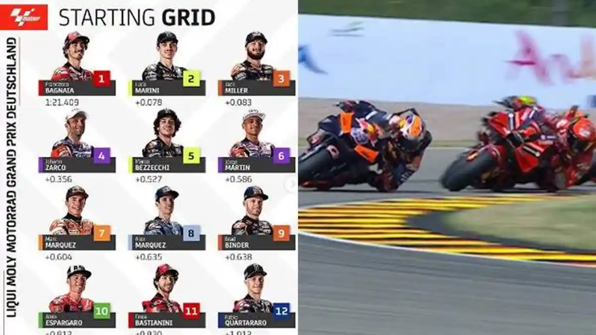Link Live Streaming MotoGP Sachsenring Jerman 2023 Minggu Malam, Bagnaia Start Terdepan