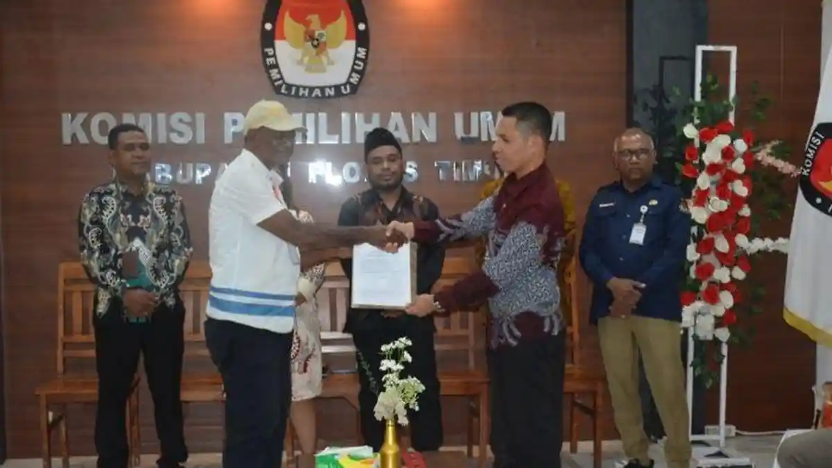 Periksa 4 Jam, Berkas STORI Dinyatakan Lengkap dan Diterima KPU Flores Timur