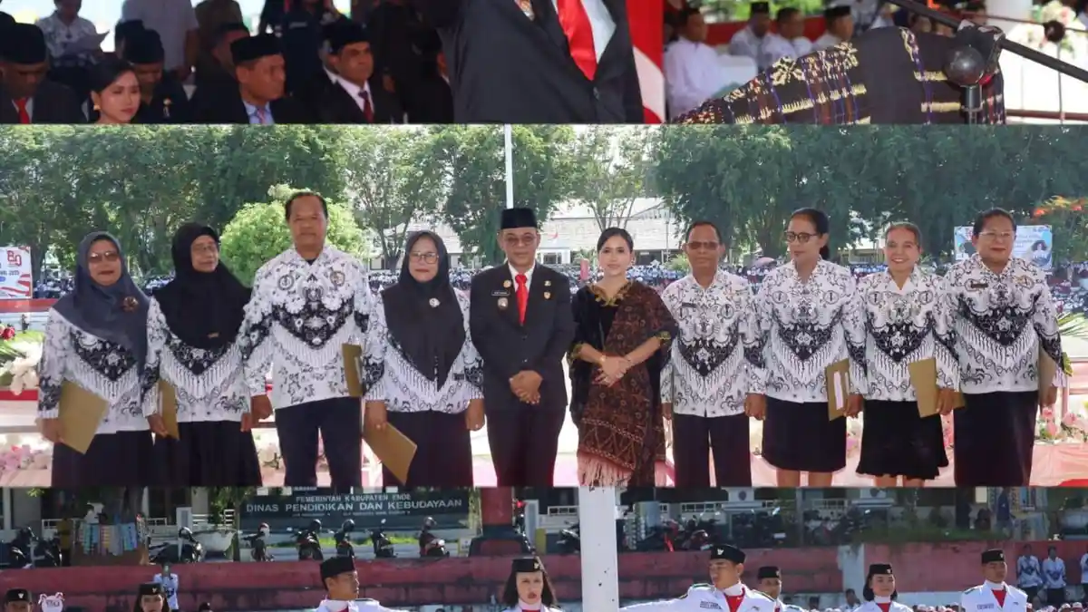 Upacara HUT PGRI ke-80 dan HGN 2025 Berlangsung Khidmat, Bupati Yosef Jadi Inspektur Upacara