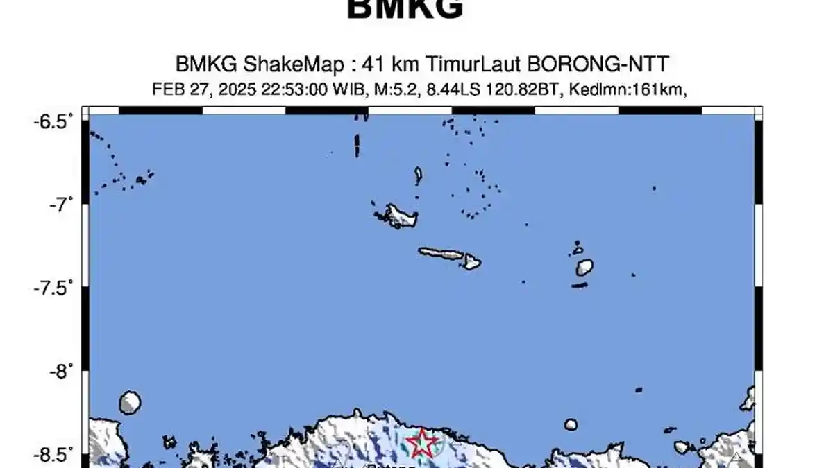 Gempa Bumi Magnitudo 3,2 Guncang Ruteng Manggarai NTT