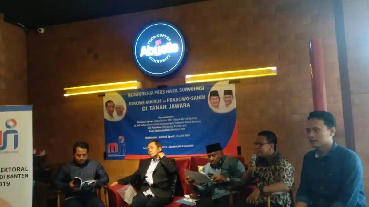 Survei MSI, Jokowi-Maruf Amin Ungguli Prabowo-Sandiaga di Banten