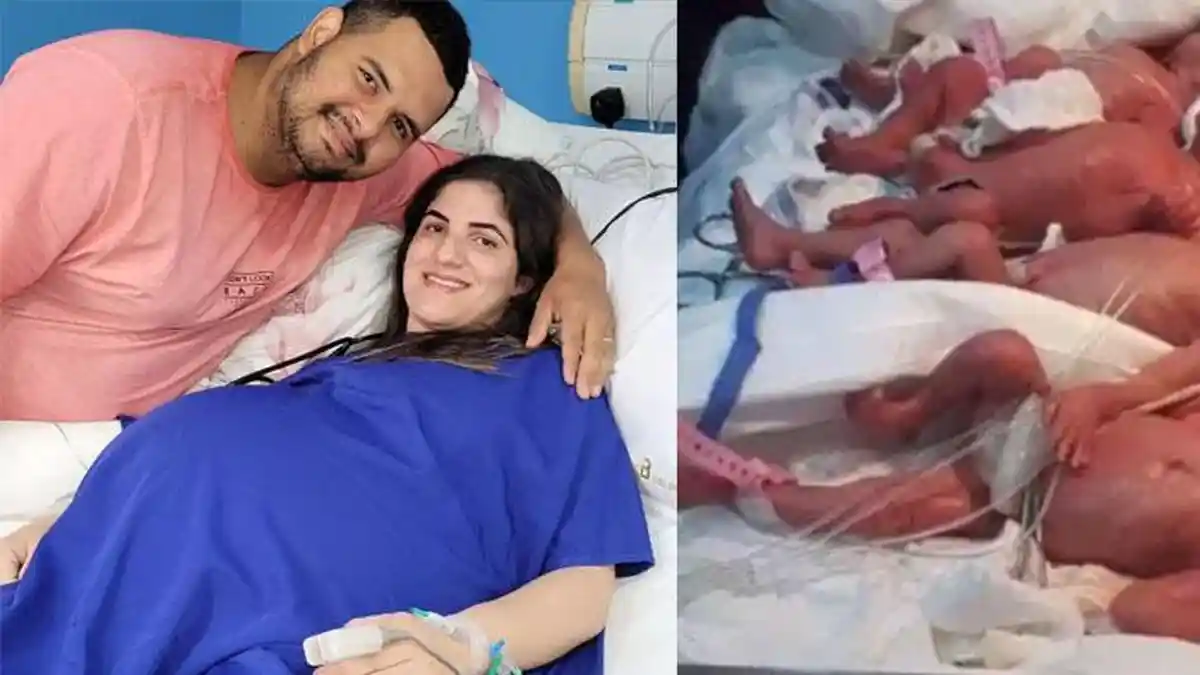 Wanita Melahirkan 6 Bayi Kembar Hanya dalam Waktu 10 Menit, Bayi Pertama Berukuran Setelapak Tangan