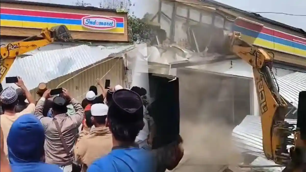 Detik-detik Minimarket di Pamekasan Dibongkar Massa Berpeci Sambil Teriak Takbir: Tak Ada Izin Ulama