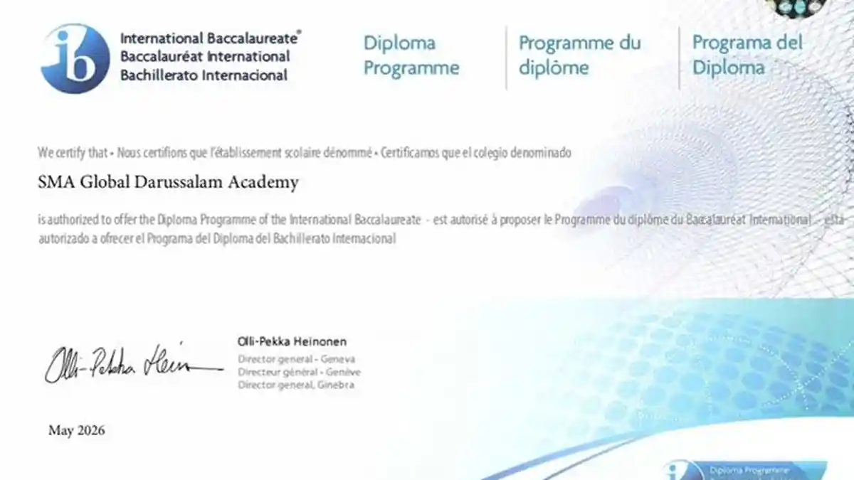 SMA GDA Jadi Penyelenggara IB DP, Tonggak Pendidikan Islam Berstandar Internasional 