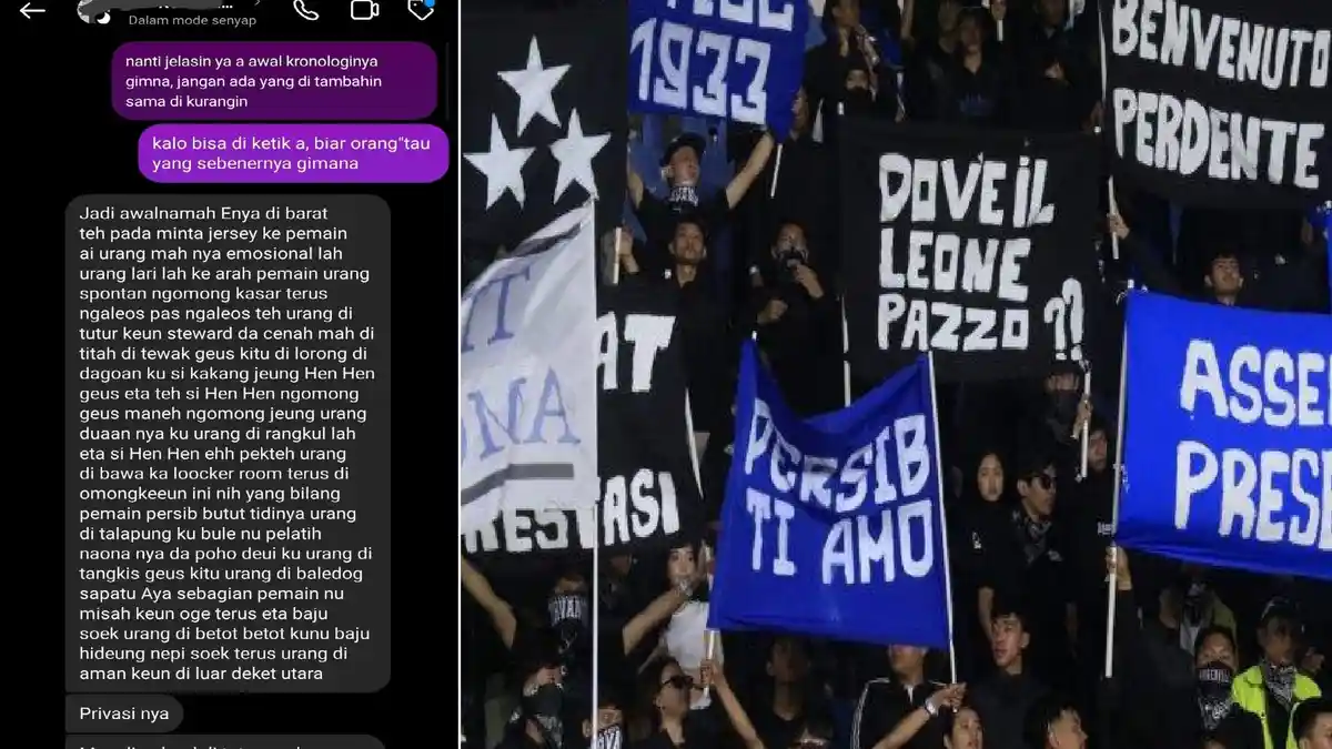 Kronologi Dugaan Kekerasan Kepada Bobotoh oleh Pemain Versi Persib Bandung