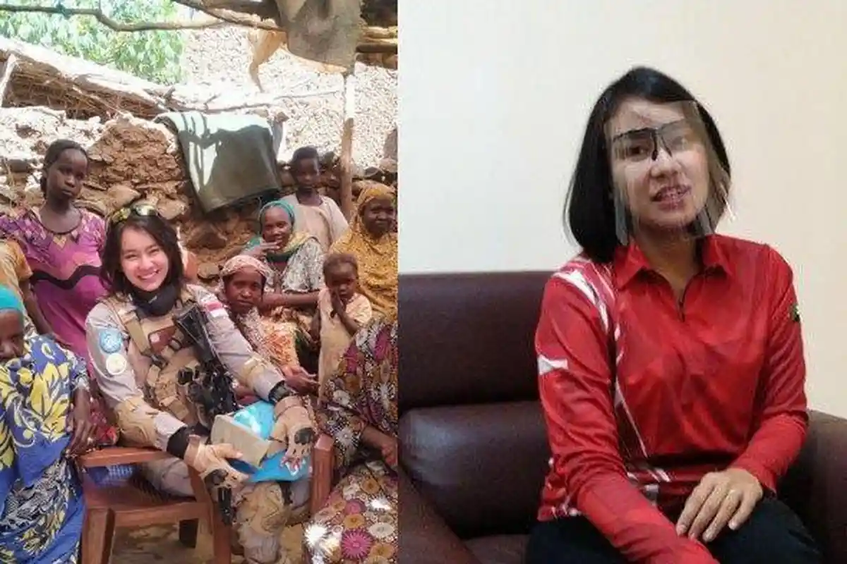 Baru 5 Hari Menikah, Polwan Cantik Istri Kapolres Ini Jalankan Misi PBB ke Sudan, Tunda Bulan Madu!