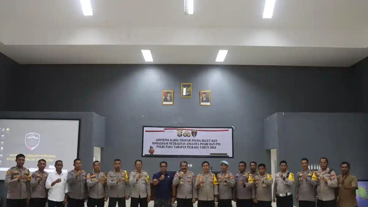 Propam Polda Malut Sosialisasi Netralitas Anggota Polri dan PNS di Pilkada Halmahera Tengah 2024