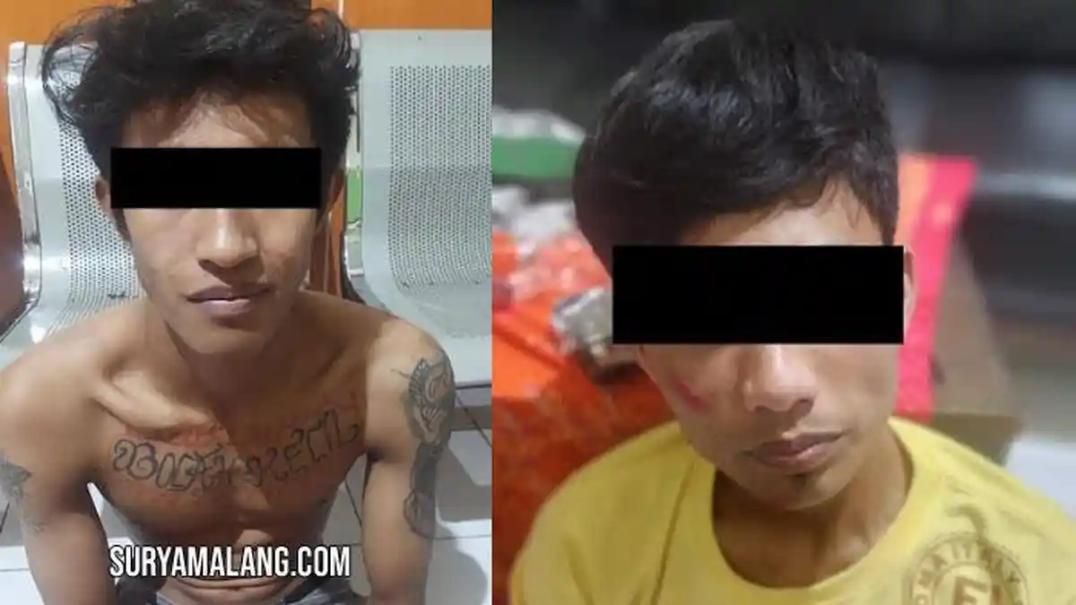 Identitas 2 Maling Motor Terjatuh dari Motor saat Beraksi di Jalan Kampung Baru, Tumpang, Malang