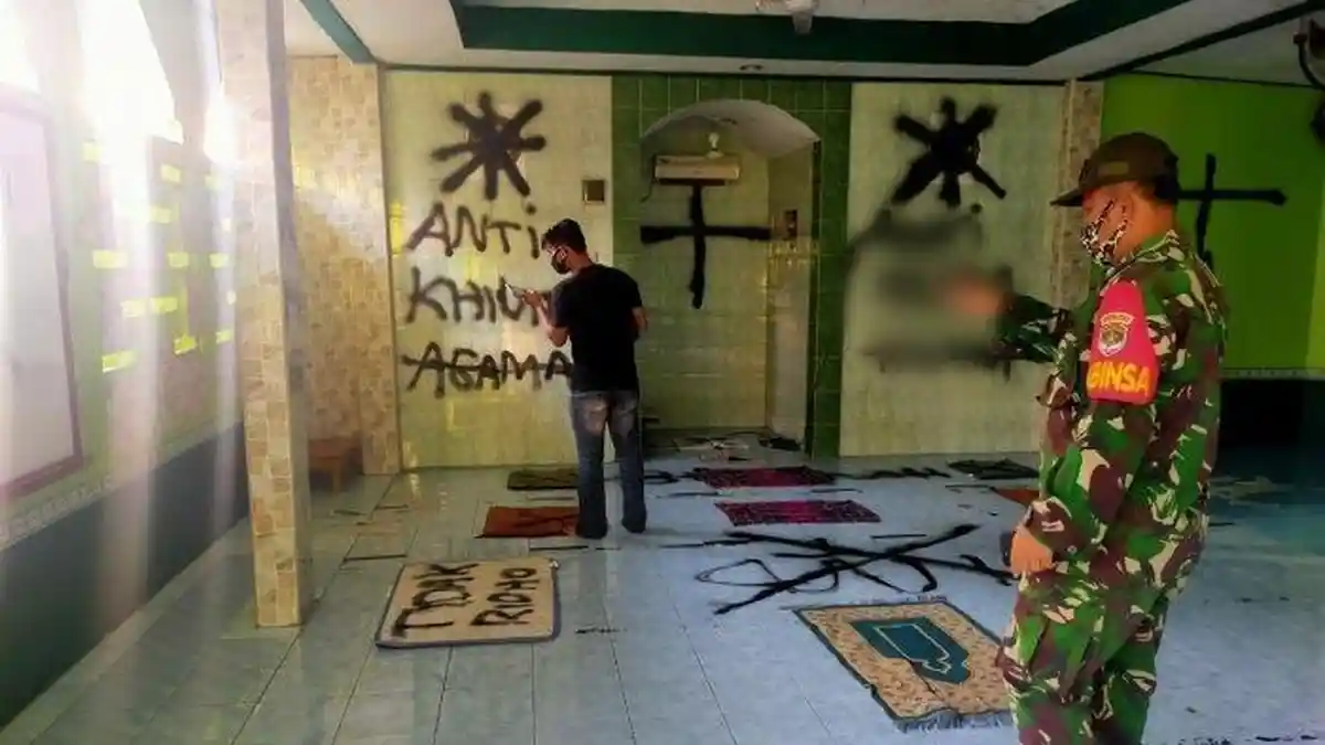 'S' Mahasiswa Vandalisme Dinding Musala di Tangerang Diduga Terpapar Informasi dari Medsos