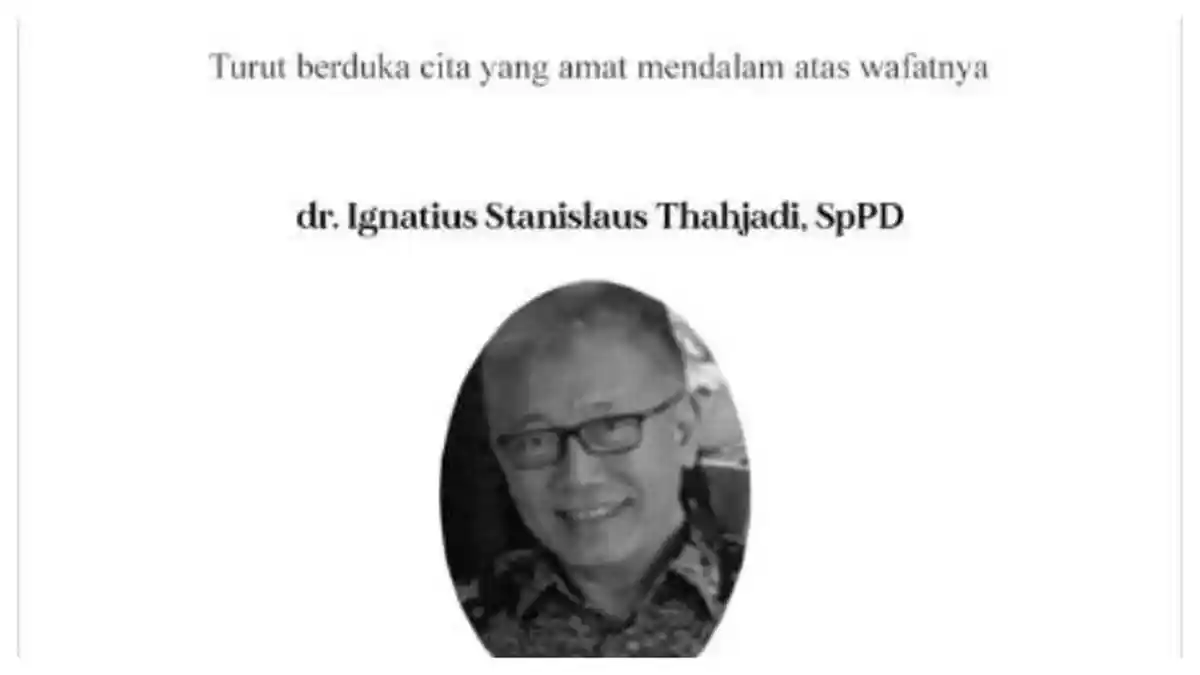 IDI Berduka, Dokter IS Tjahjadi Meninggal Dunia, Berstatus PDP Covid-19