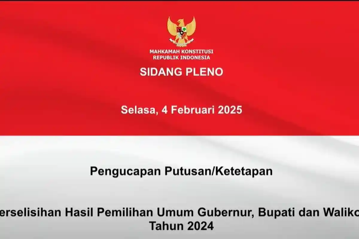 Link Live Pembacaan Putusan Dismissal Hasil Pilkada 2024 untuk Kota Manado, Minut, Minsel dan Bolsel