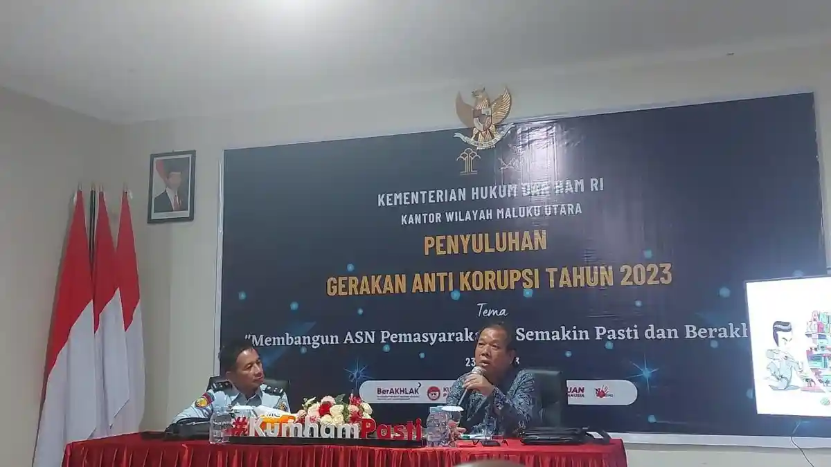 Rutan Ternate Kemenkumham Malut Ikuti Kegiatan Penyuluhan Gerakan Anti Korupsi