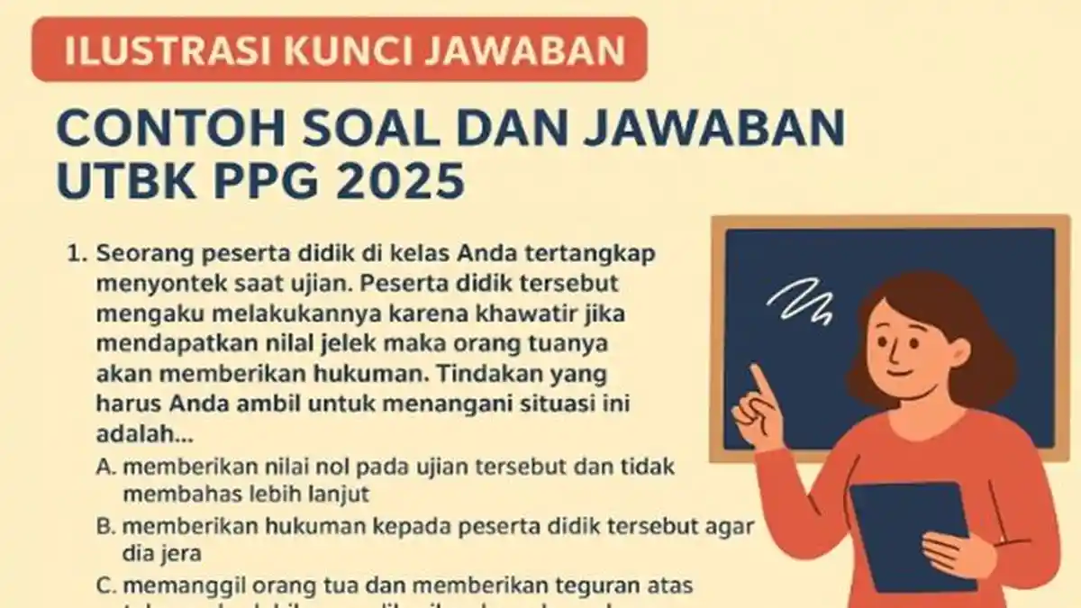 Contoh Soal dan Jawaban UTBK PPG 2025, Tindakan yang Anda Lakukan