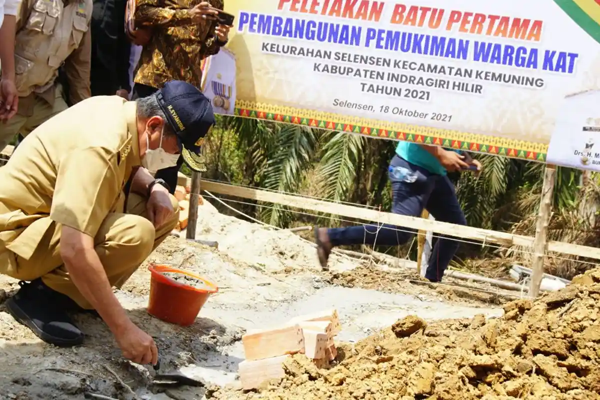 Komunitas Adat Terpencil Suku Anak Dalam di Inhil Dapat Bantuan Rumah