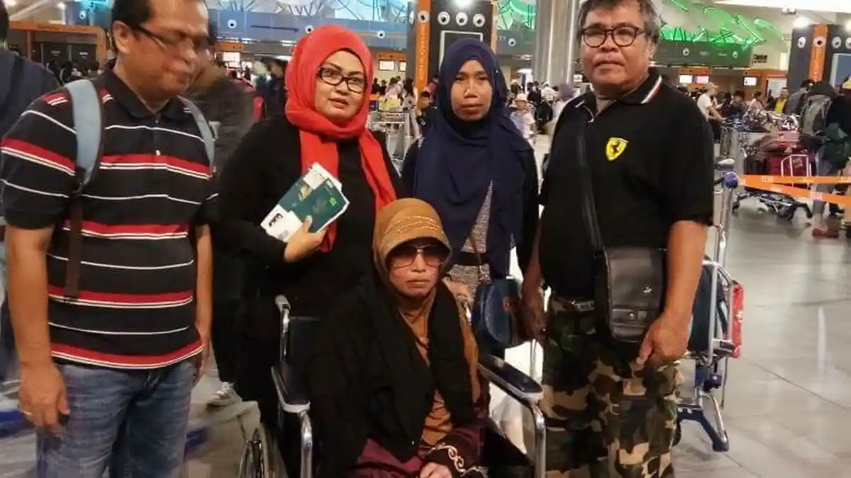 Dari Dana Galangan, Nilis TKI yang Sakit Kronis Dipulangkan ke Kerinci