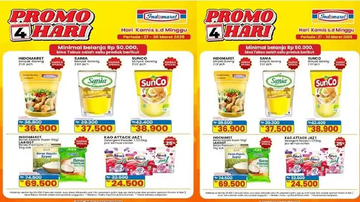 Promo Indomaret Berakhir Besok Minggu 30 Maret 2025, Minyak Goreng Rp ...
