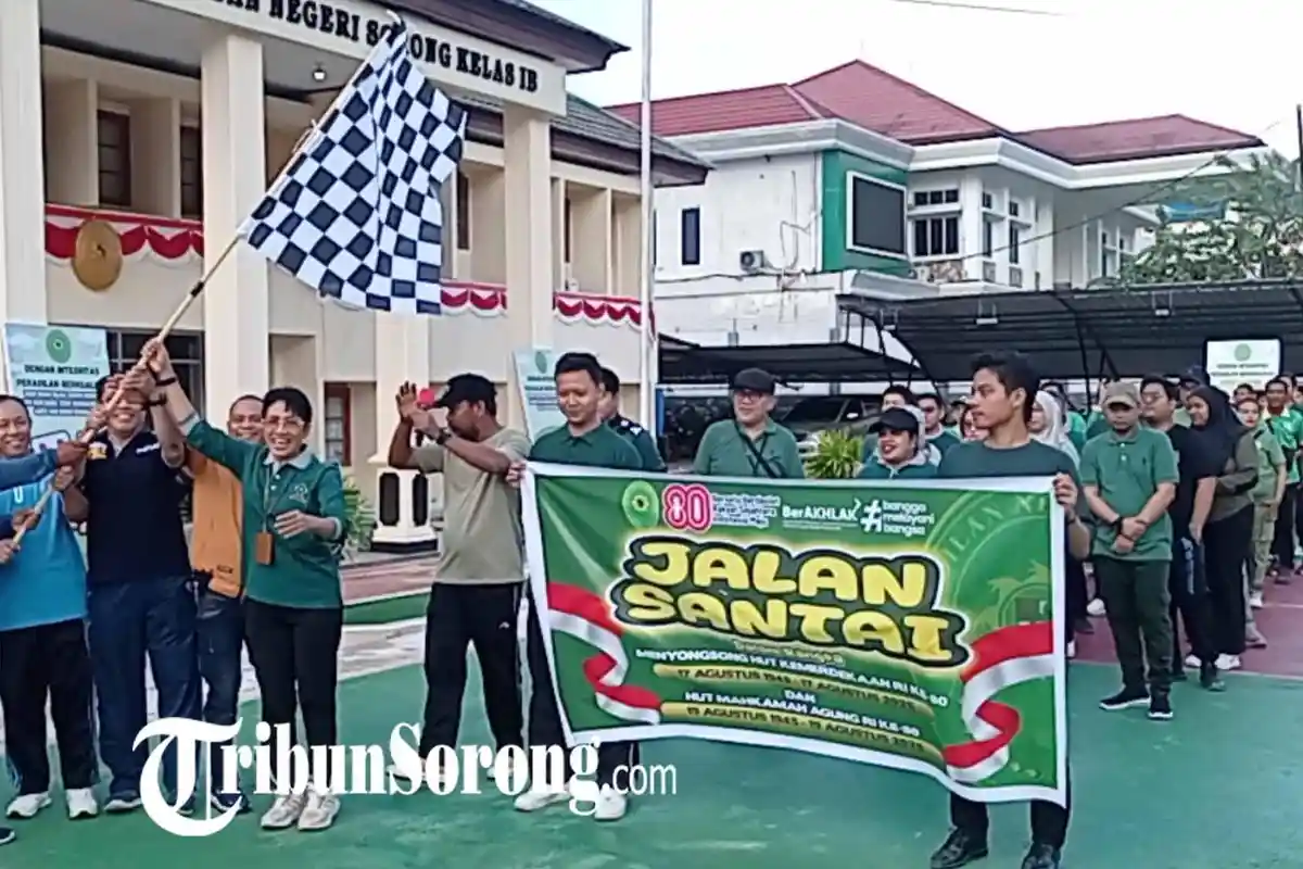 PN Sorong Gelar Olahraga Bersama Sambut HUT ke-80 Mahkamah Agung