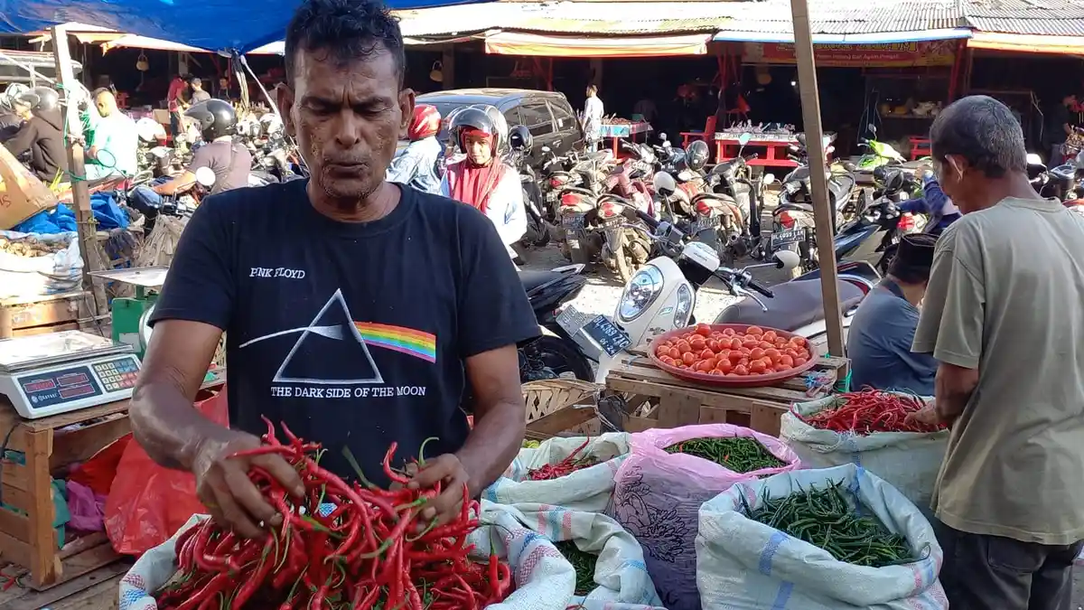 Di Pasar Induk Lambaro, Harga Cabai Merah Turun jadi Rp 50.000 per Kg