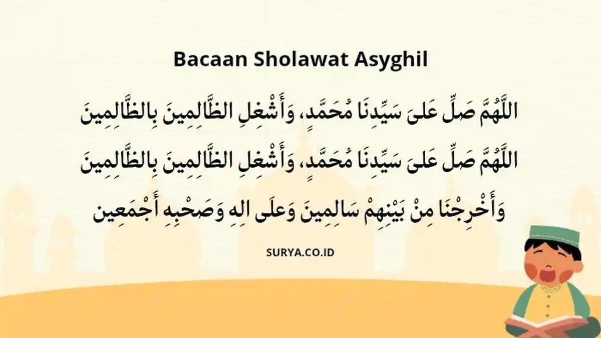 Bacaan Sholawat Asyghil yang Benar Teks Arab, Latin dan Terjemahan