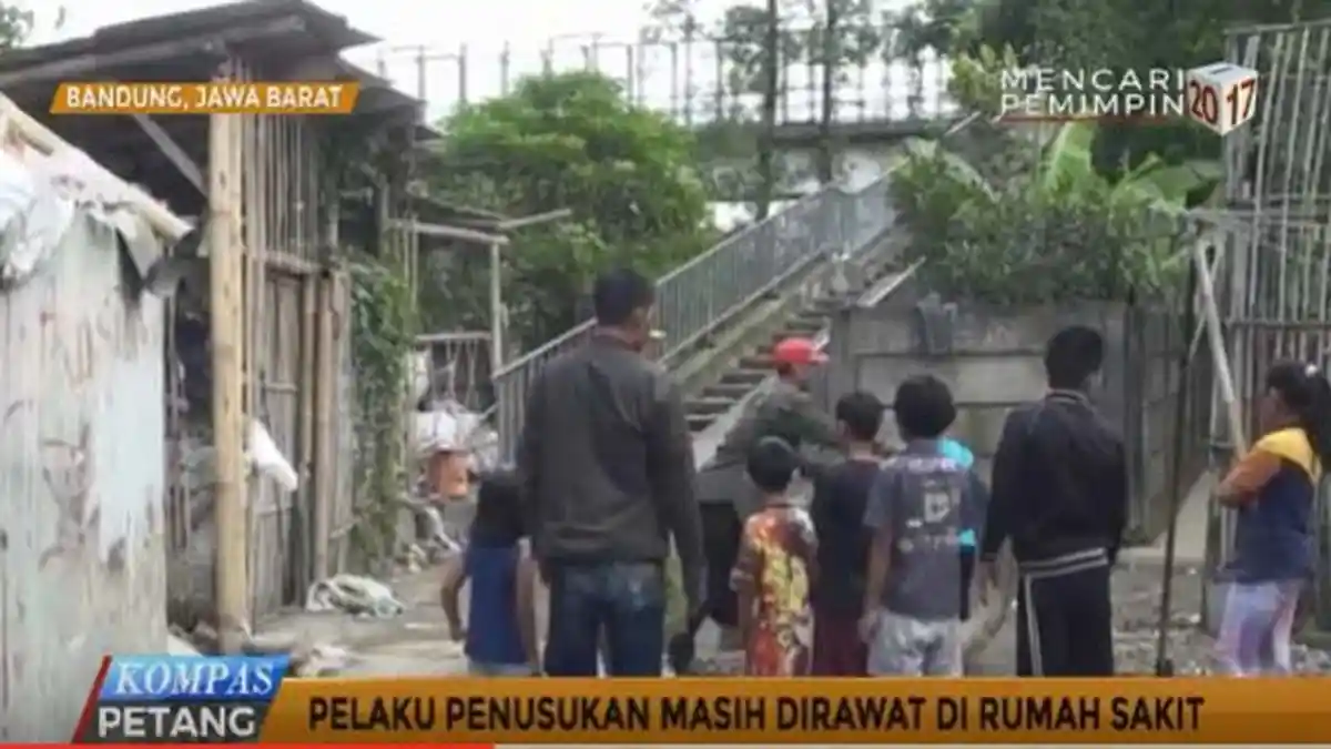 Pelaku Penusukan Bandung Babak Belur Dihajar Massa
