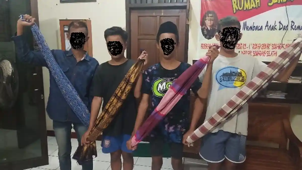Hendak Serang Remaja Lamper, 4 Bocah Asal Candisari Semarang Ditangkap Polisi