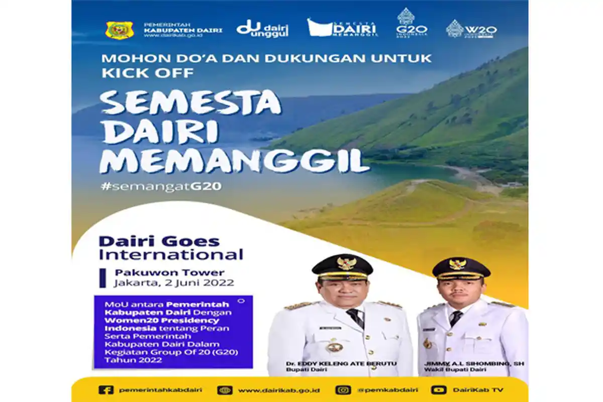 PROMOSI di Tingkat Internasional, Pemkab Dairi Gelar Program 'Kick Off Semesta Dairi Memanggil'